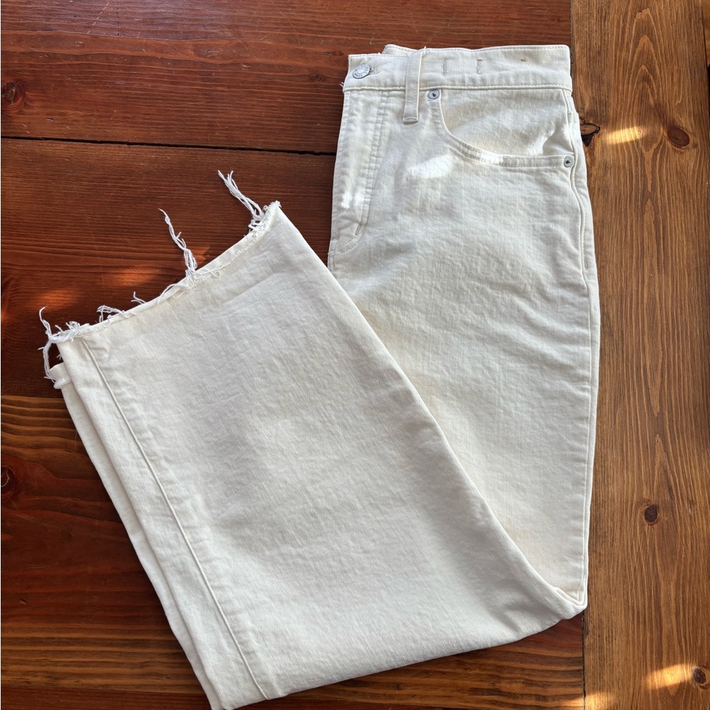 Madewell High-Rise Jeans in Off-White/Cream